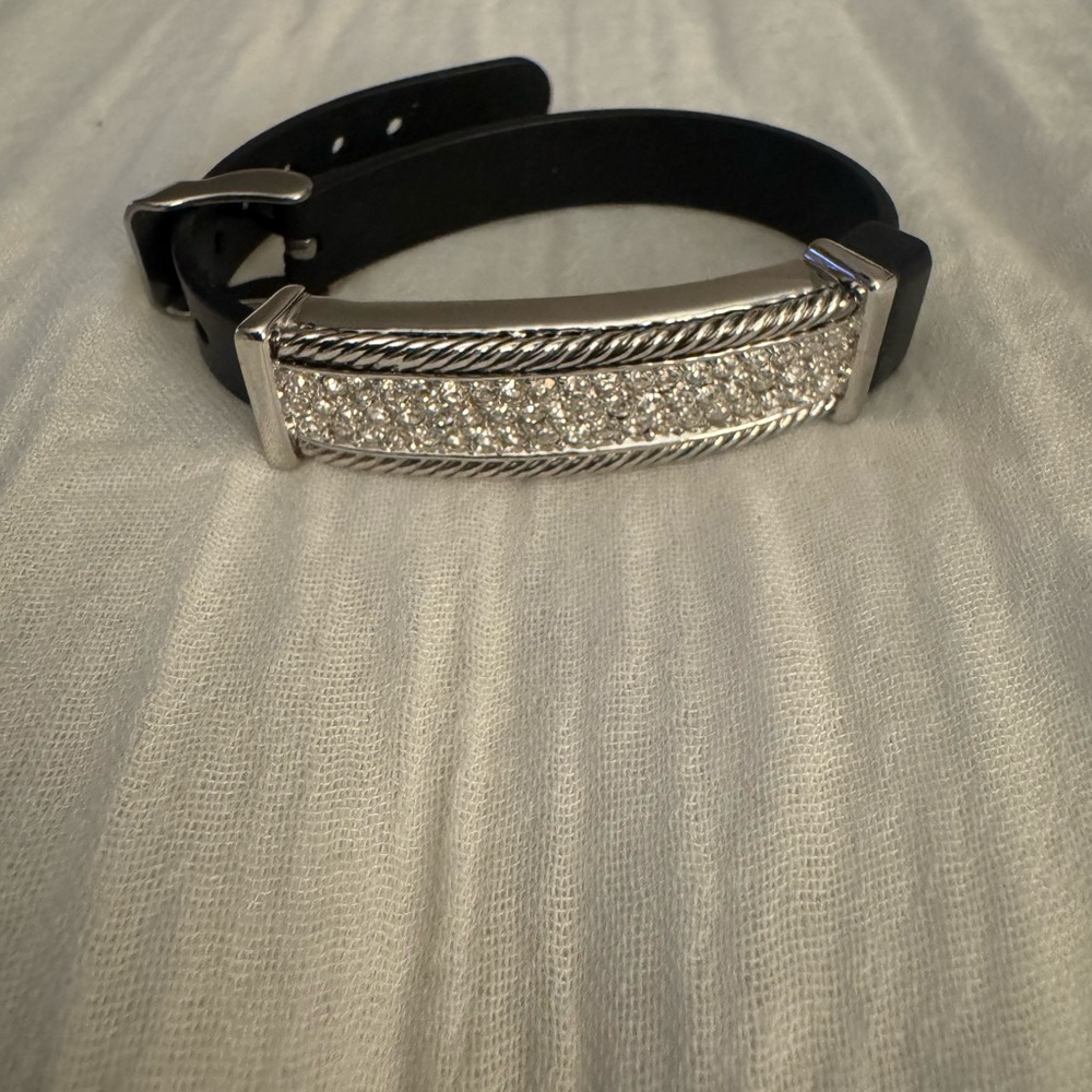 Lia Sophia Black Crystal Bracelet